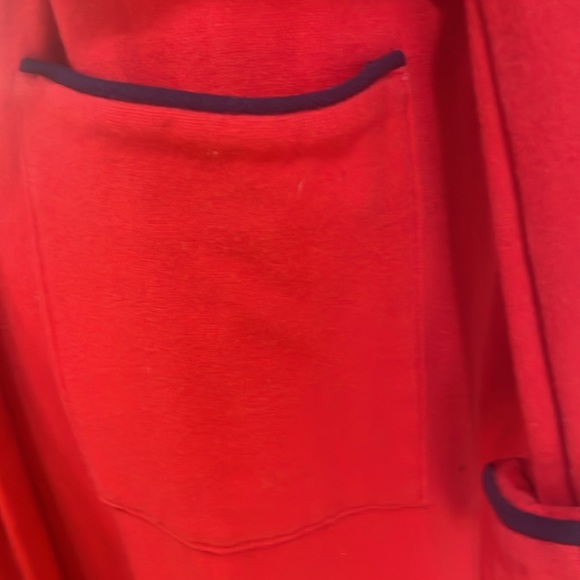 Vintage 80’s Harrods pure new wool red long maxi robe bathrobe women’s size XS - Picture 5 of 13